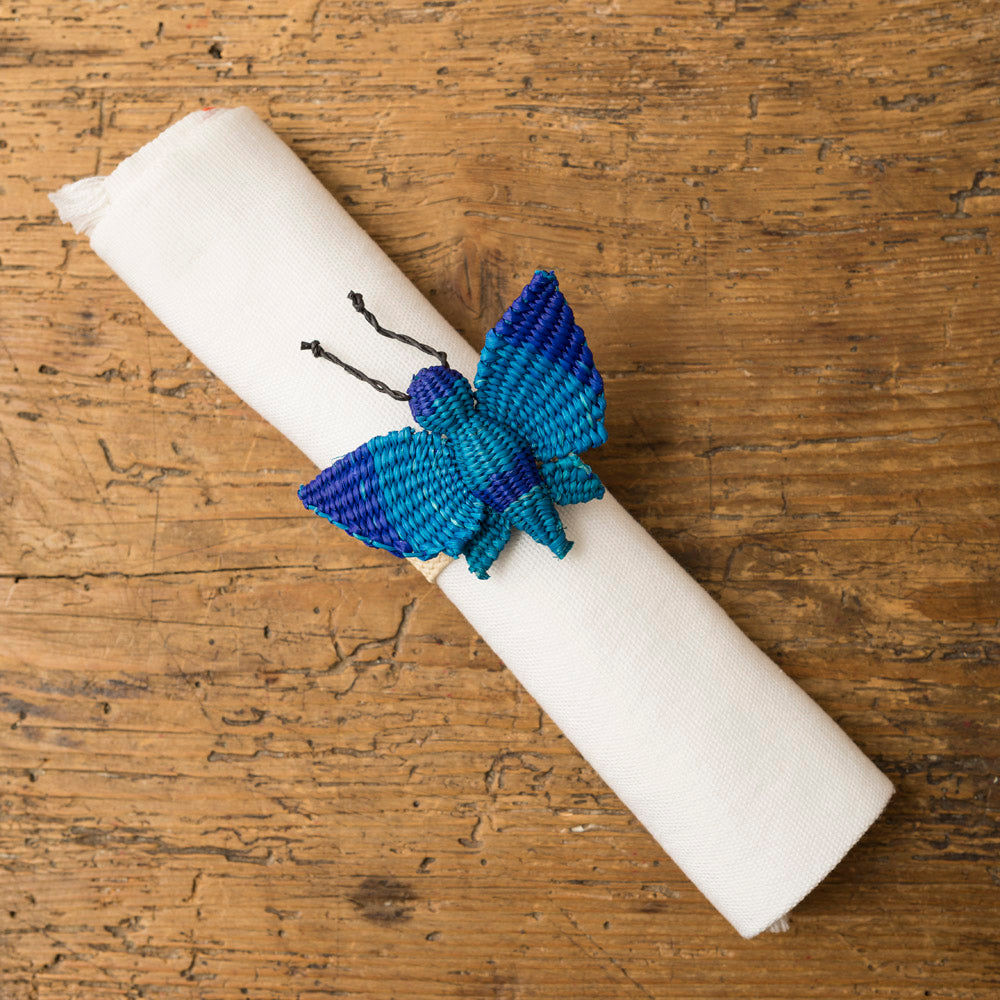Blue Butterfly Napkin Ring