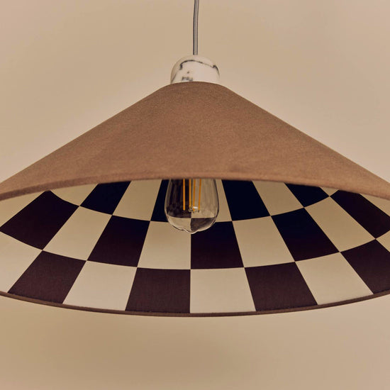 Bark Brown Checkered Cone Shade
