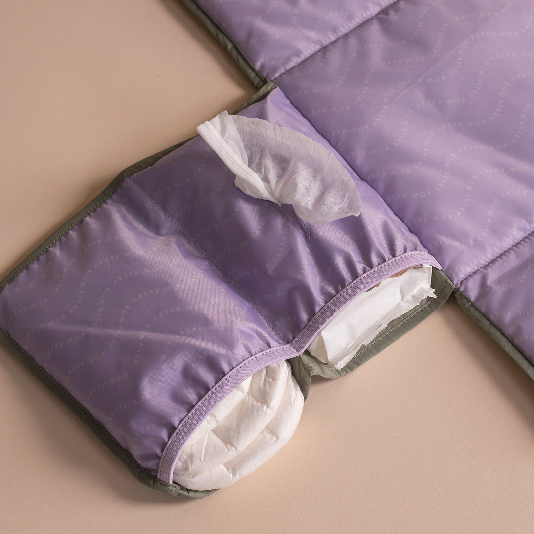 Recycled Nylon Travel Baby Changing Mat - Olive