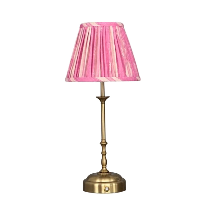 Freddie Table Lamp Pink Candy Stripes