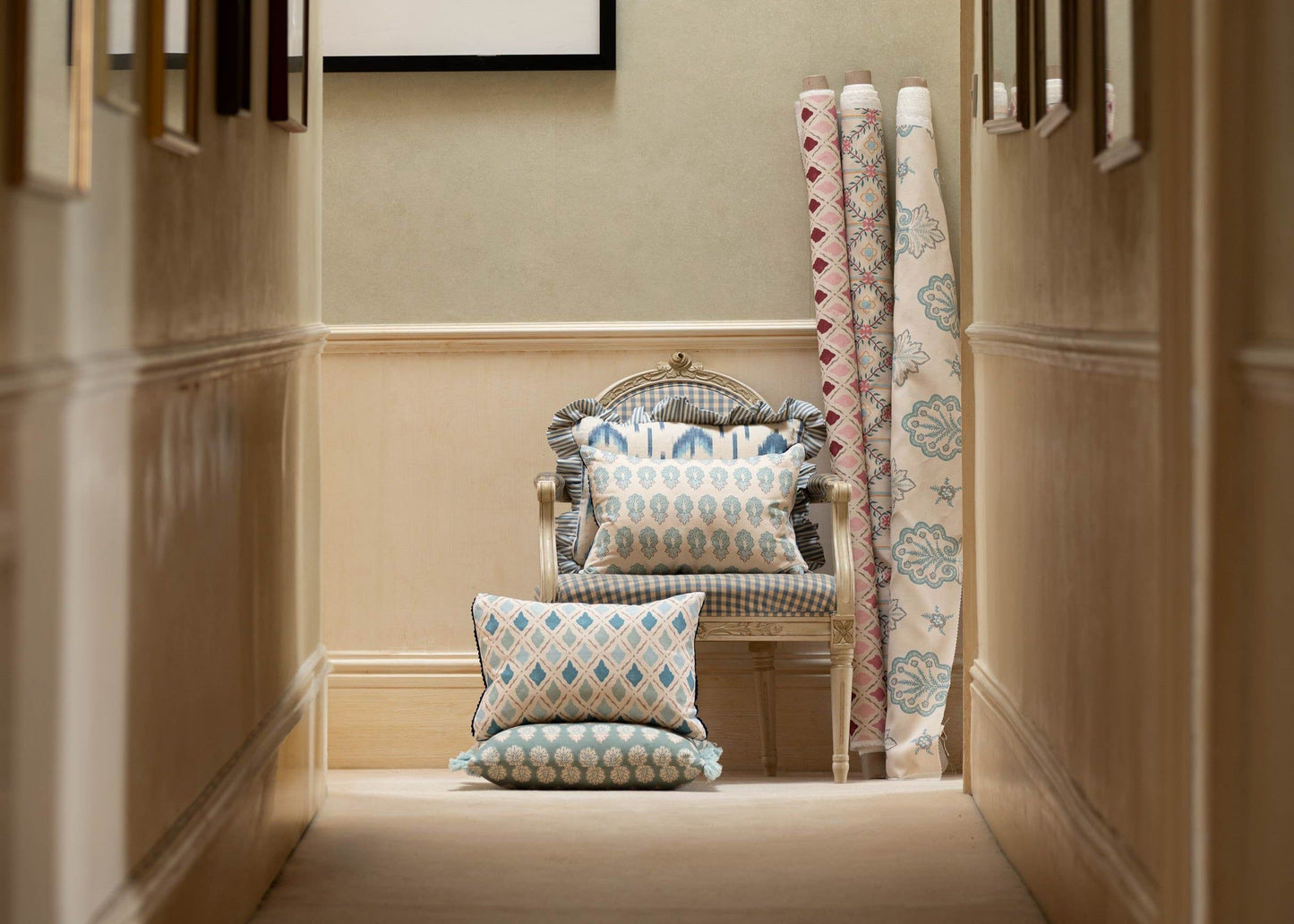 Home Collection - Leader Chevron Blue Fabric