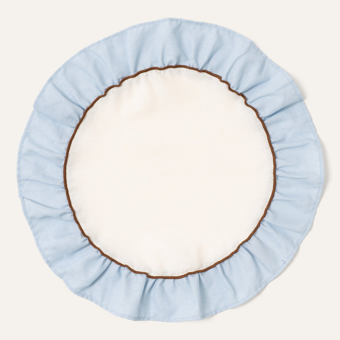 Round Ruffle Placemats Set (2), Blue