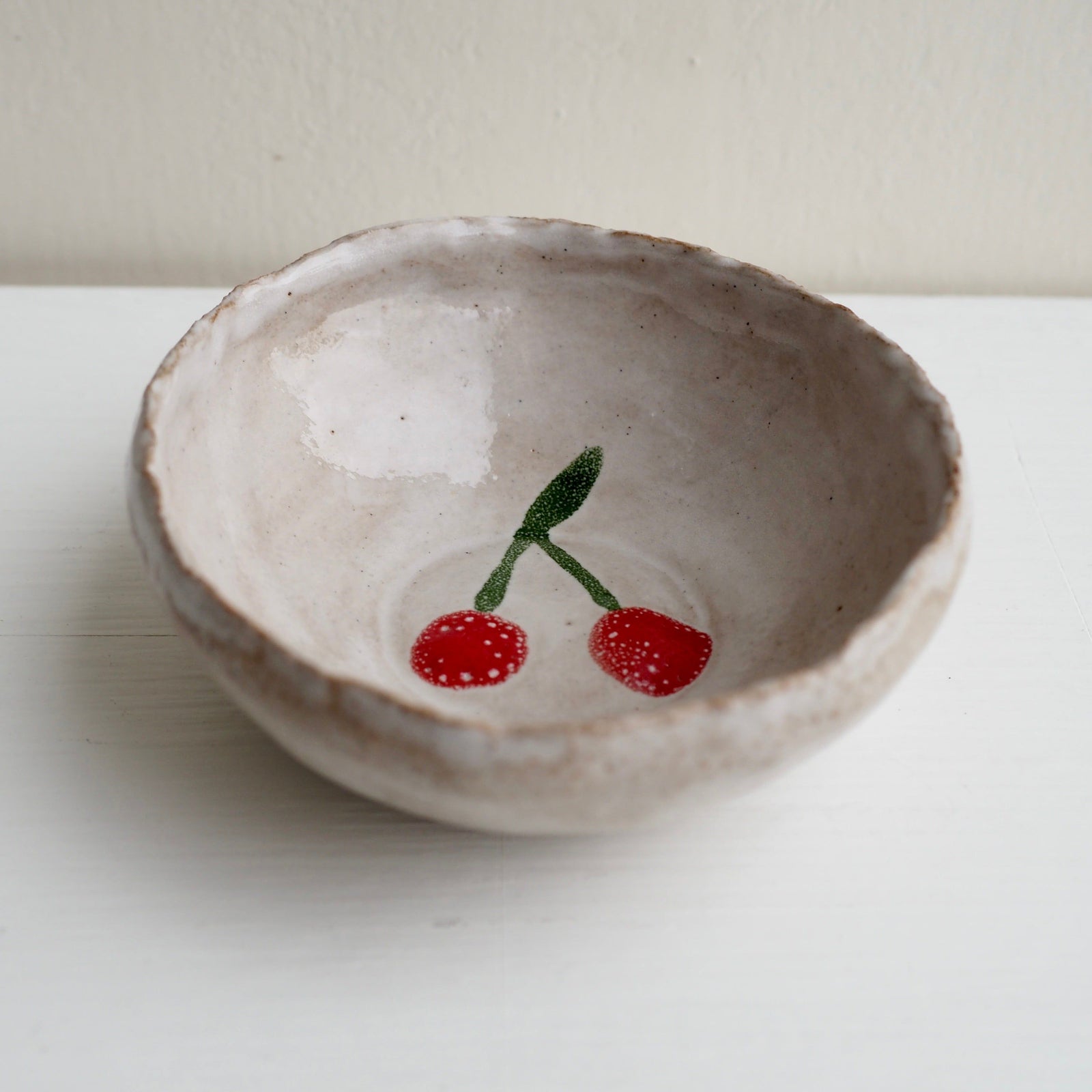 Mini Cherry Ceramic Ring or Condiment Dish