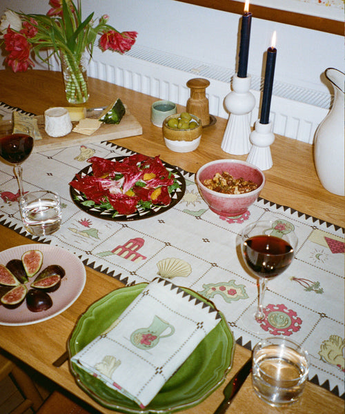 Redwork Table Runner in Black