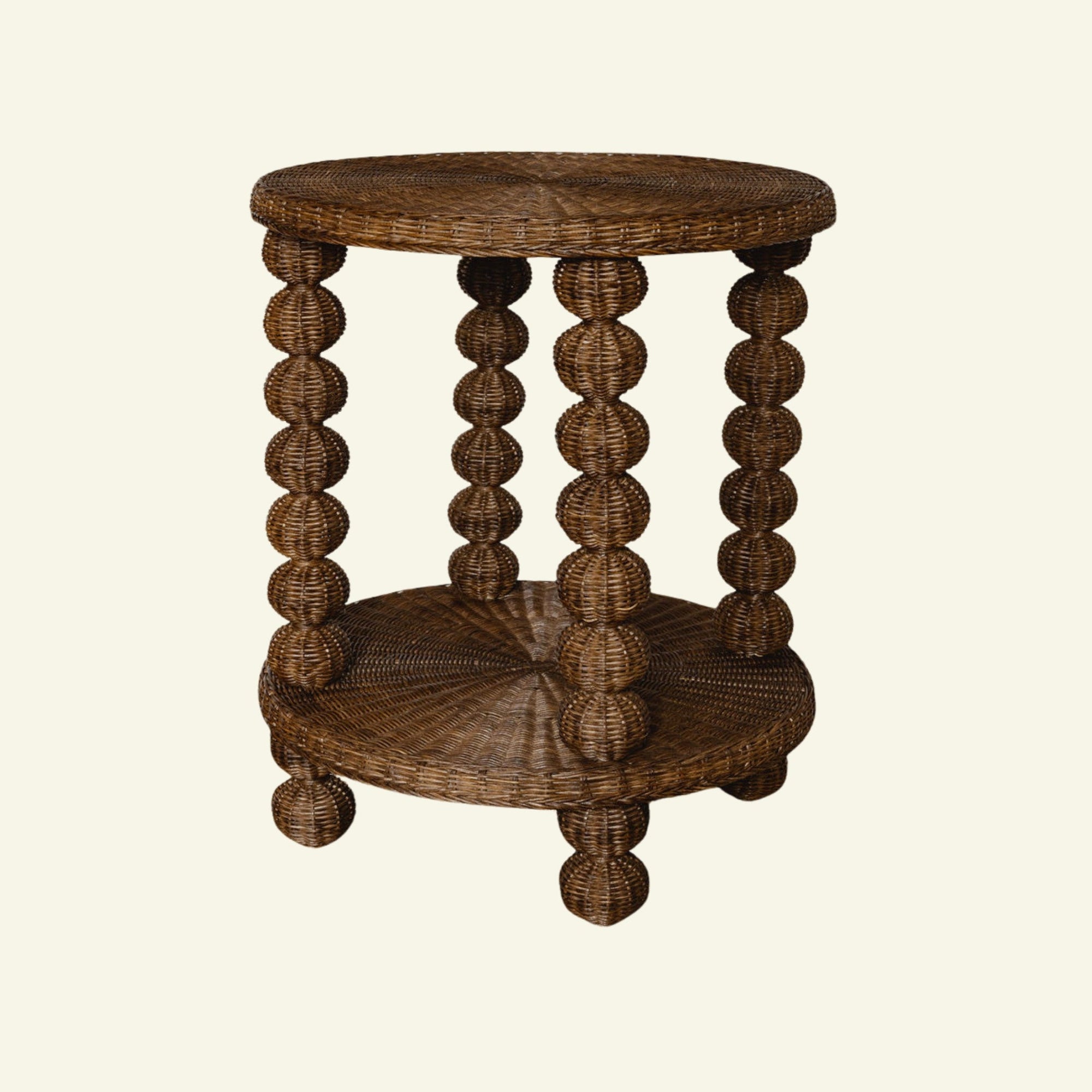 Round Bobbin Side Table