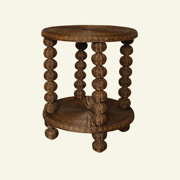 Round Bobbin Side Table