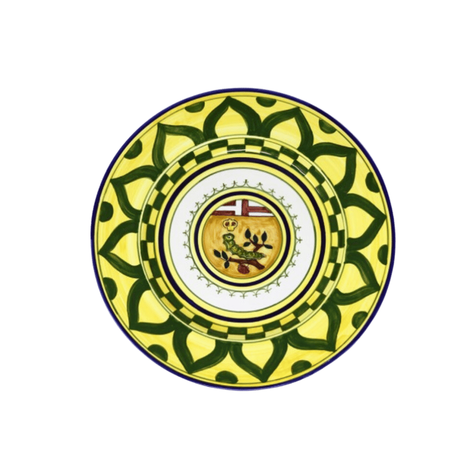 Bruco Yellow and Green Ceramic Imperial Plate Set