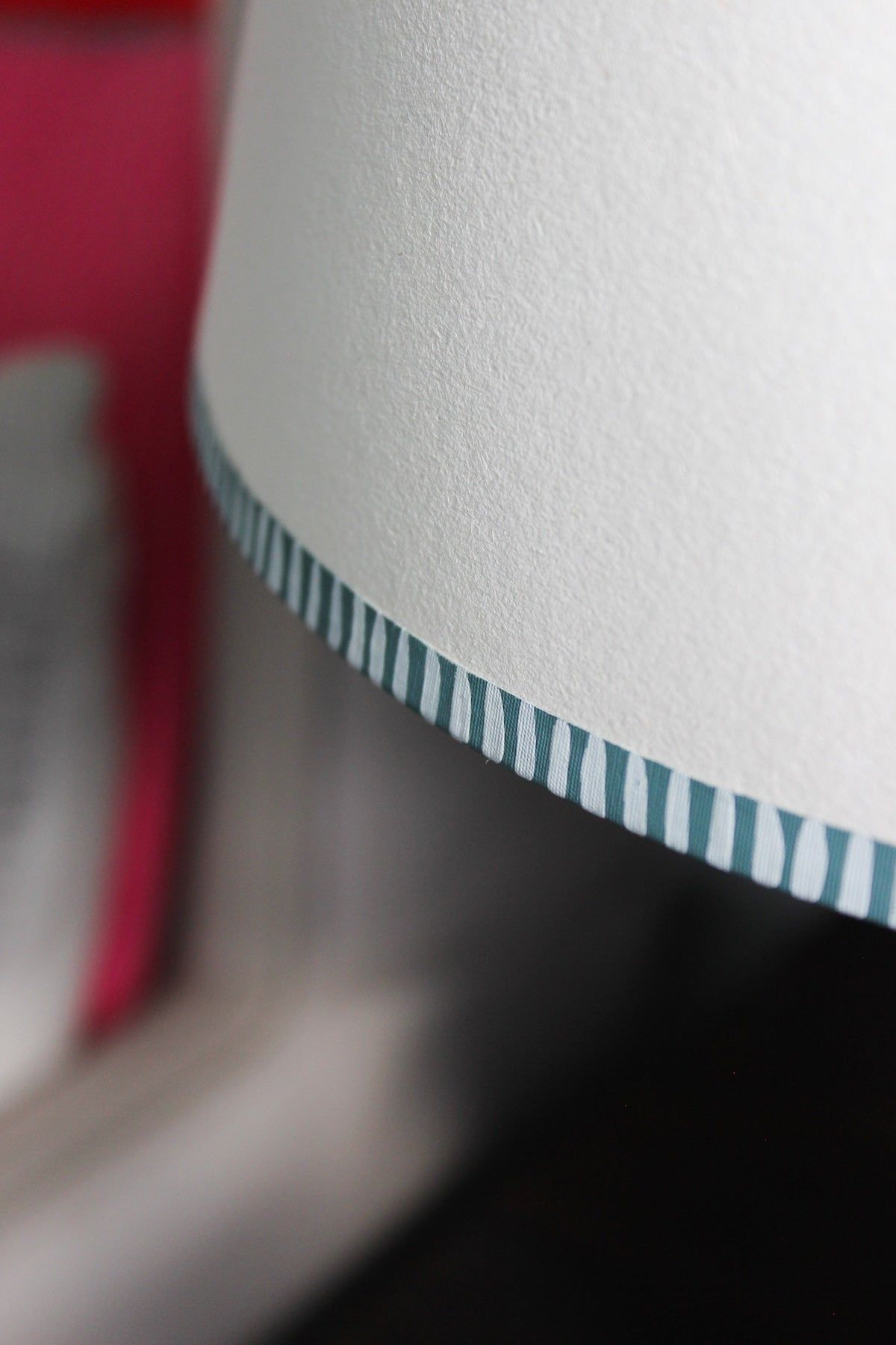 Striped Edge - Hand Painted Empire Lampshade With Striped Boarder