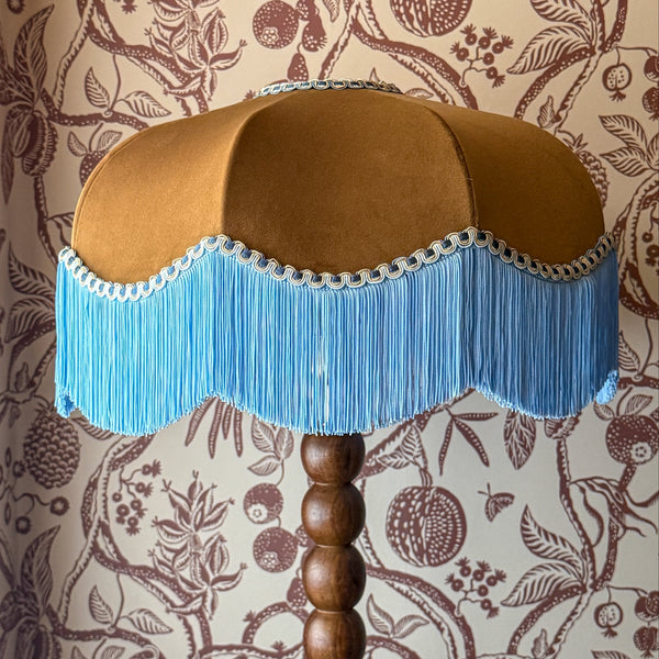 The Stella Brown Fringed Lampshade-