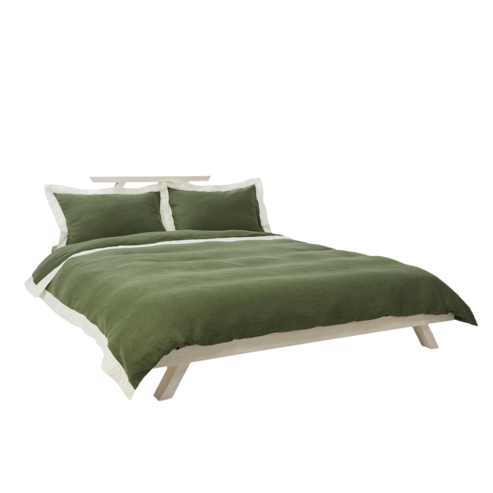 Linen Duvet Cover - Forest Green
