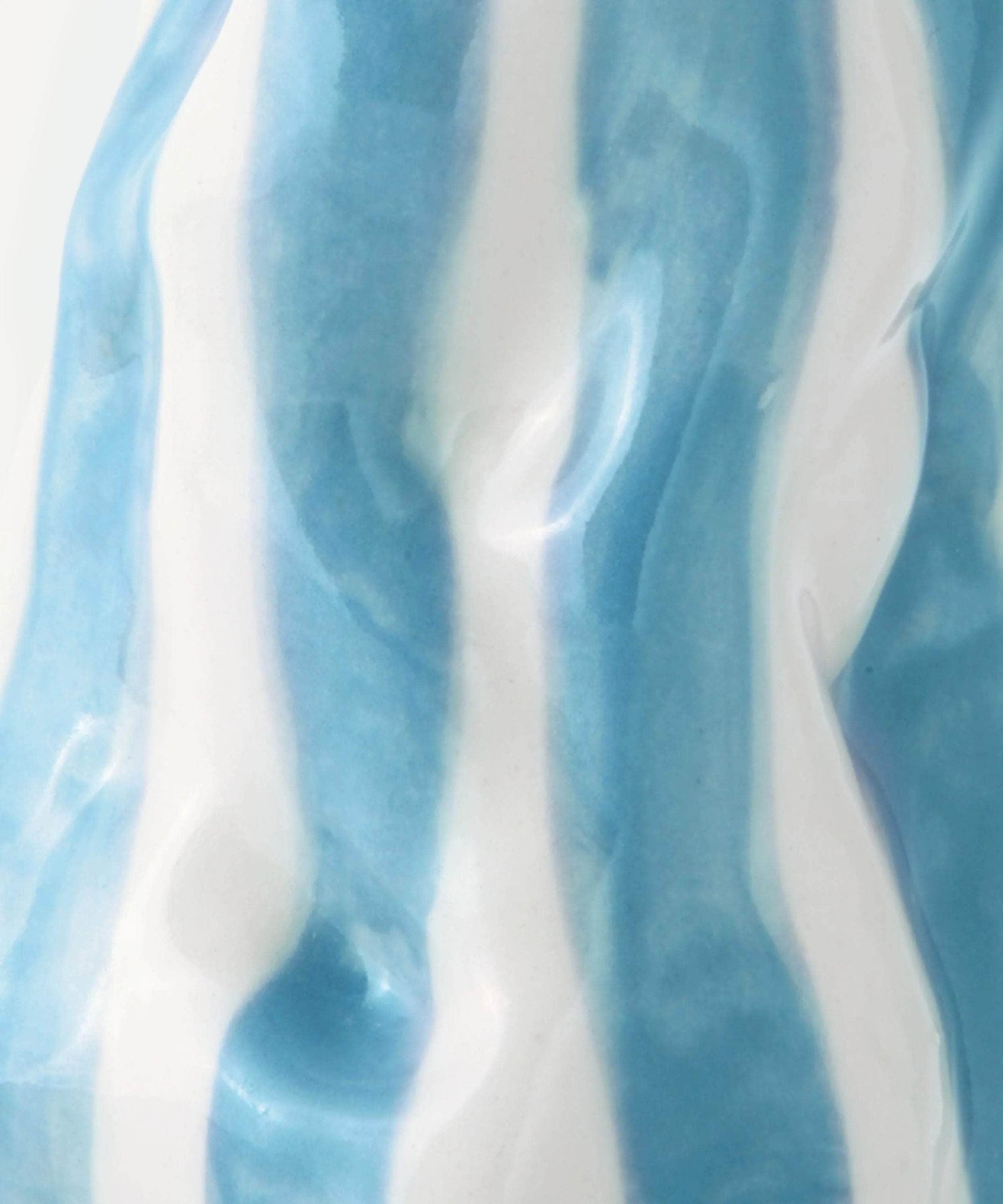 Turquoise Candy Stripe Vase