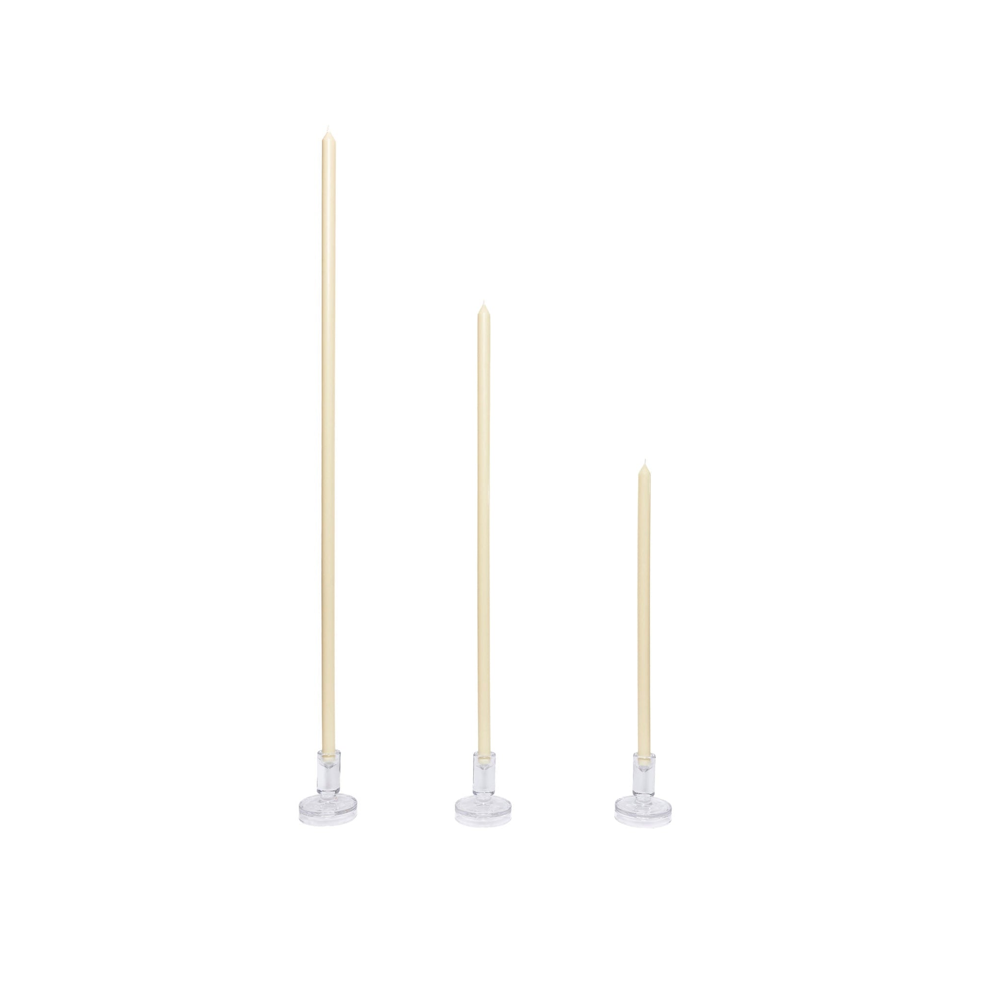 Ivory Tapered METRE Candle Pair