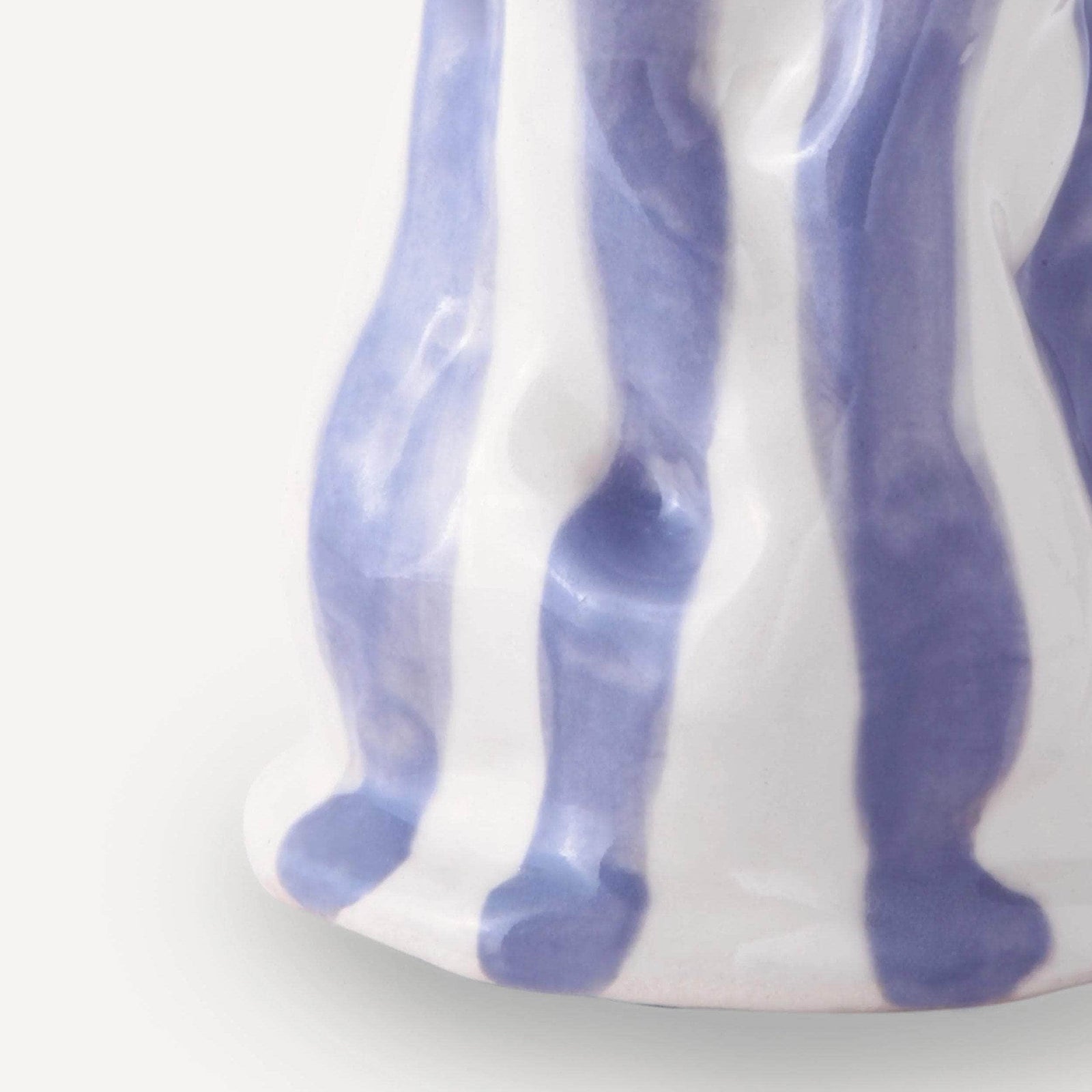 Dark lavender candy stripe vase