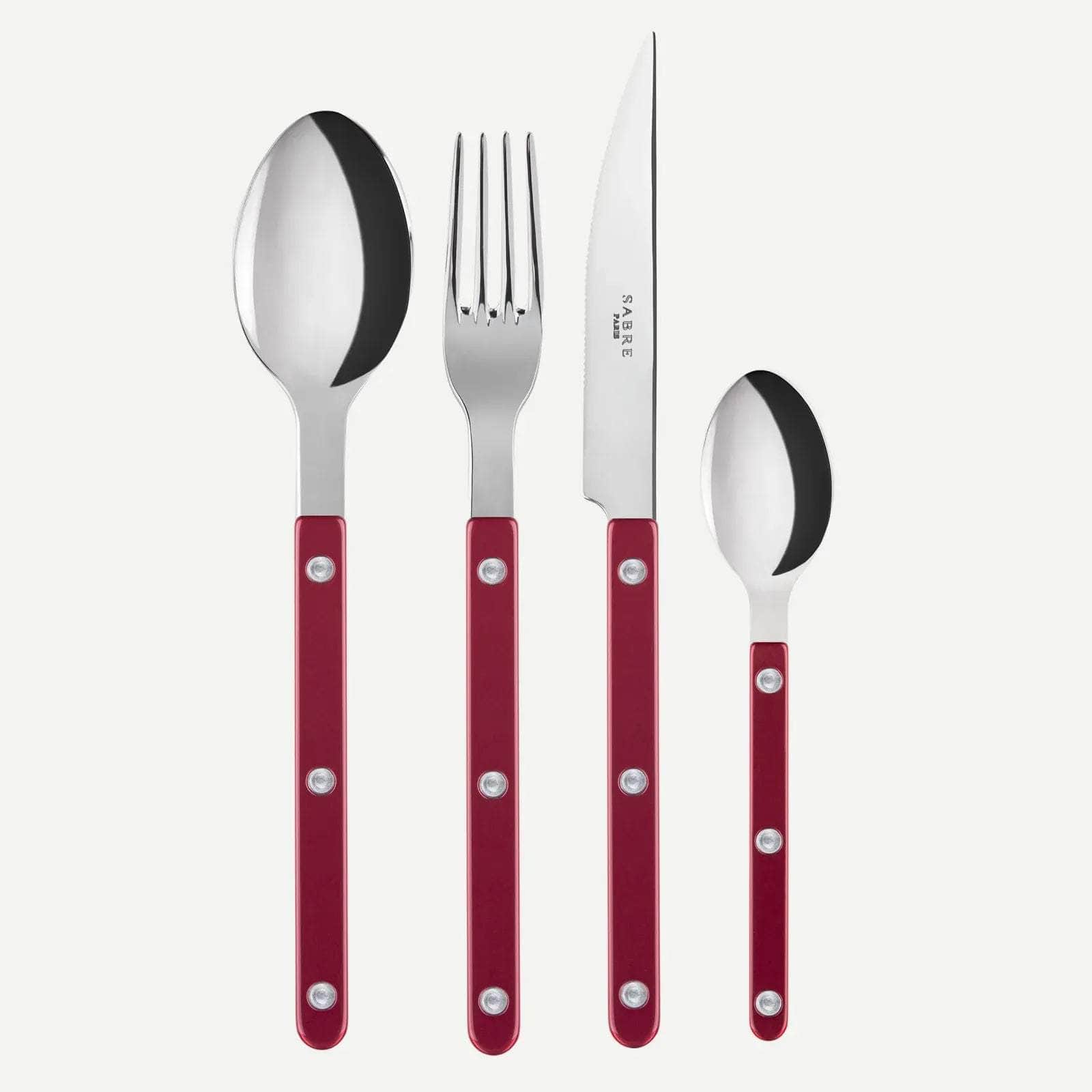 Bistrot Pearly 4pc Cutlery Set, Red