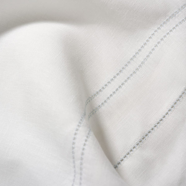 Duvet Cover Hemstitch Chambray Blue