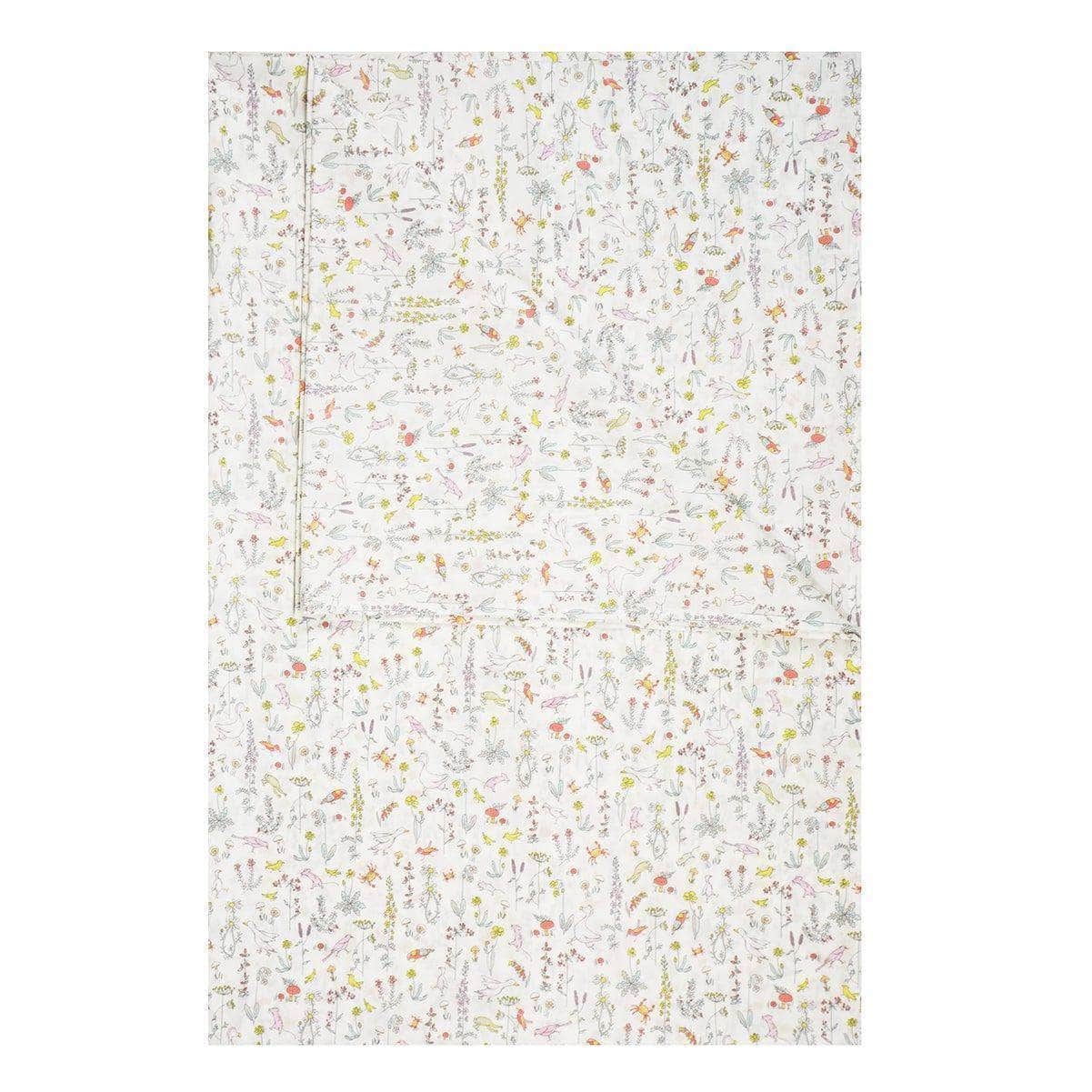 Flat Top Sheet Made With Liberty Fabric Theo Pink