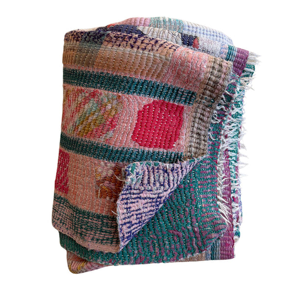 Patchwork Kantha Quilt No. 006