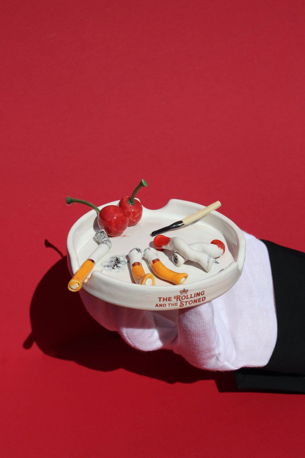 Cherry Stain Cigarettes Ashtray