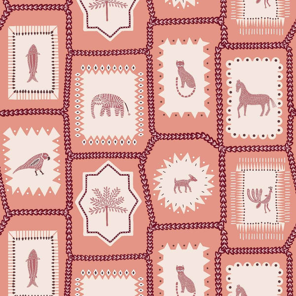 Folk Tales Wallpaper - Jaipur Pink-