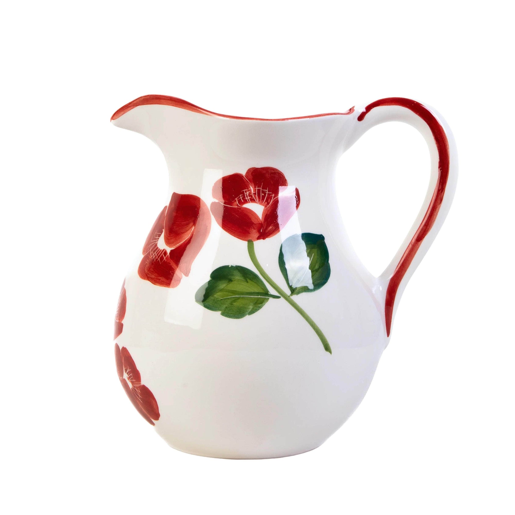 Scarlet Floral Pitcher