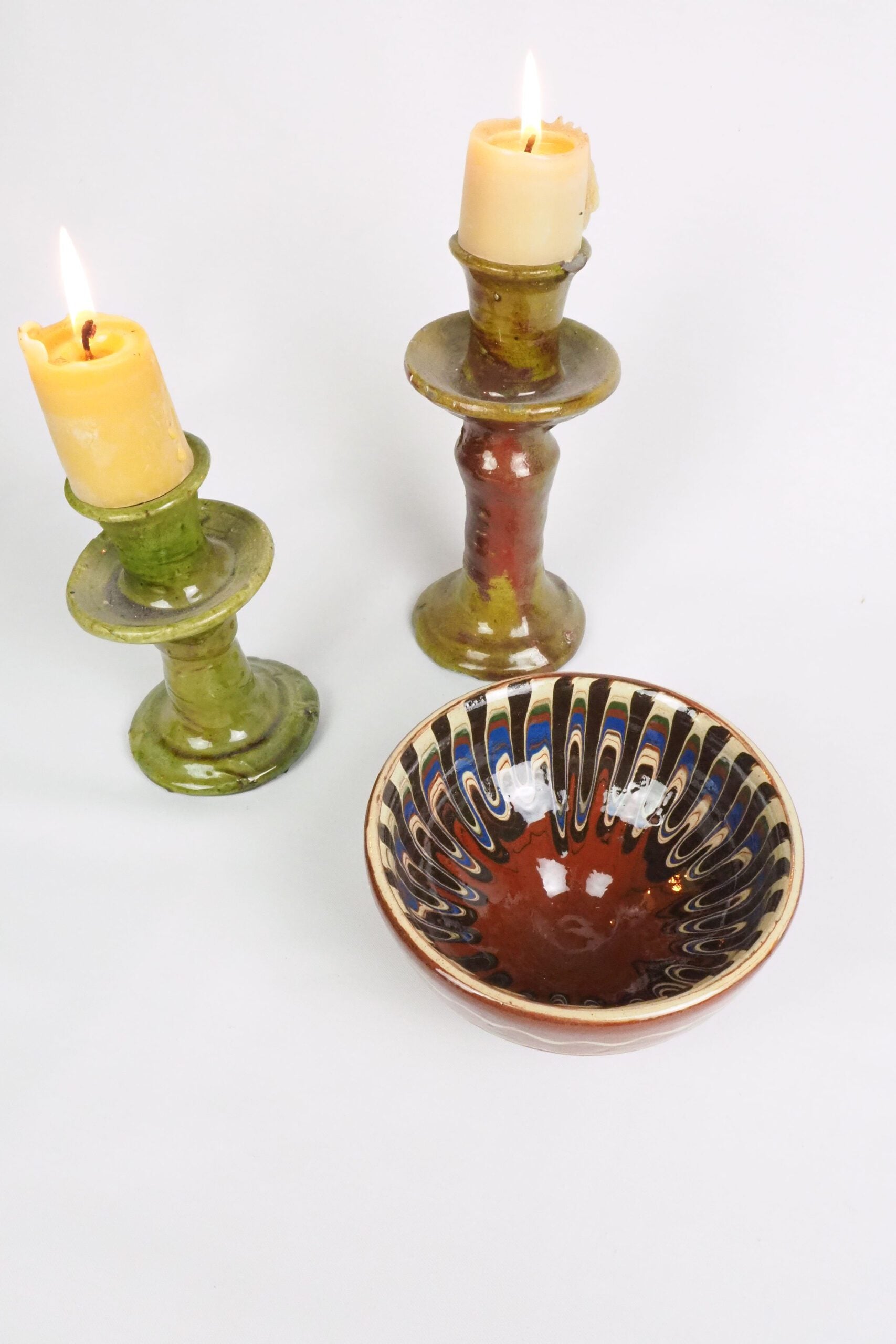 Vintage Drip Glaze Dish