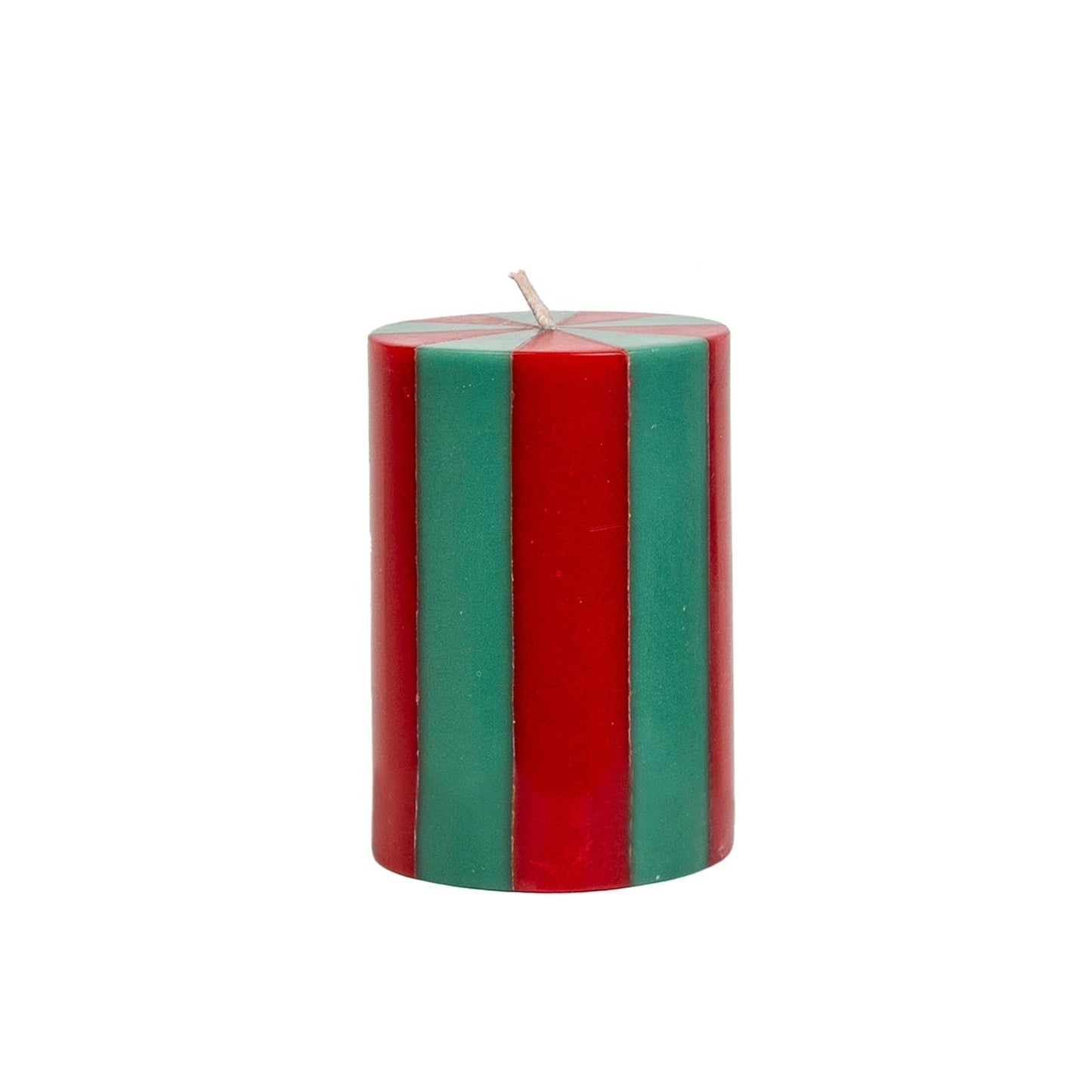 Small Pillar Candle - Racing Red / Green