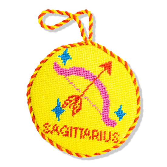 Needlepoint Zodiac Ornament - Sagittarius