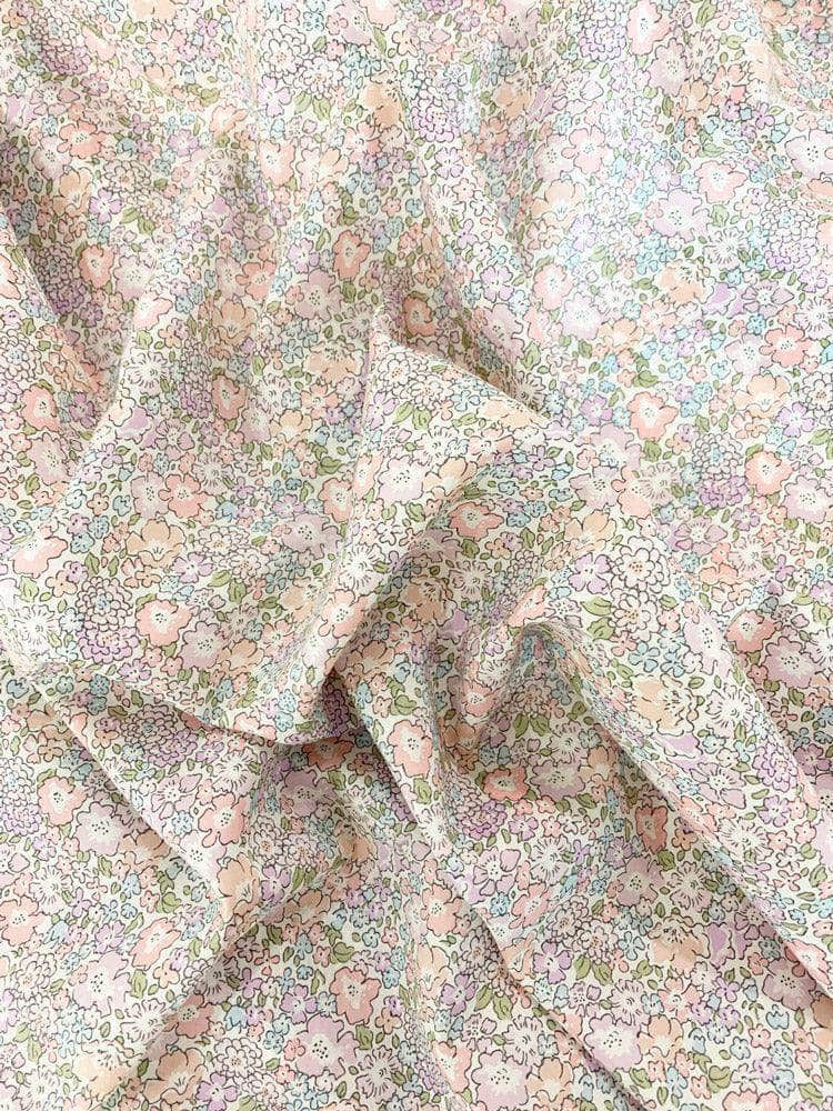 Lace Edge Personalised Cushion Made With Liberty Fabric Michelle Lilac