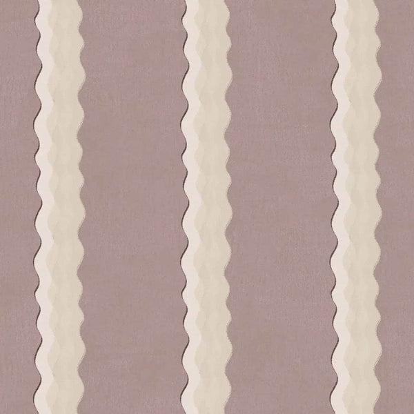 Double Scroll Stripe Fabric (Lilac)