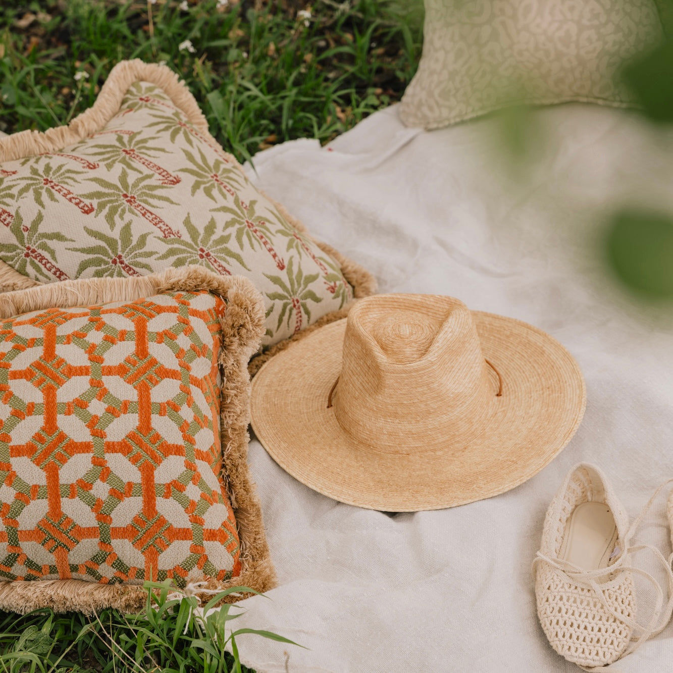 Cushion Laura Olive & Spice