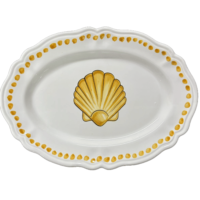 Estate Oval Plate 32cm Yellow Shell