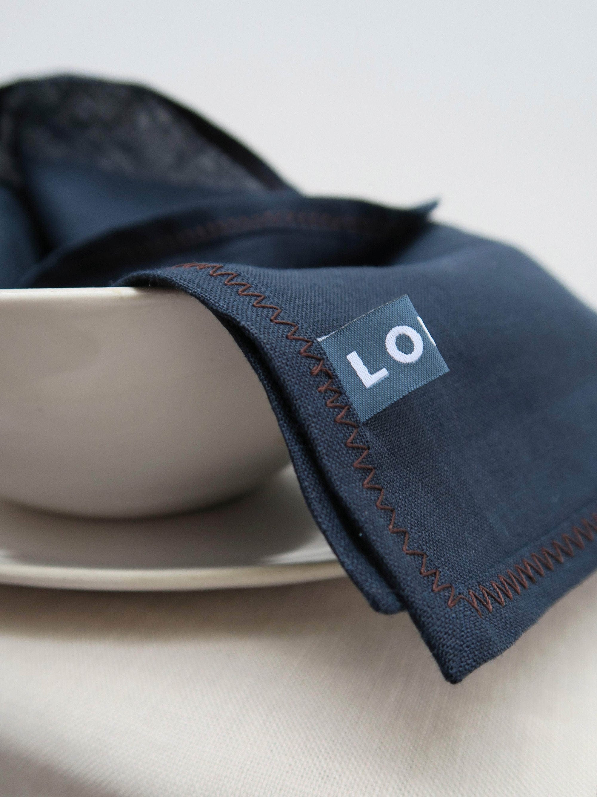 Irish Linen Napkin - Navy