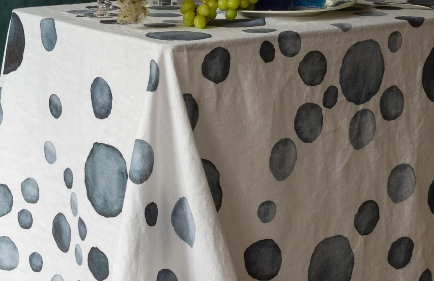 Blue Dots Tablecloth