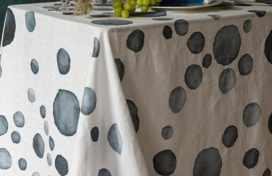 Blue Dots Tablecloth