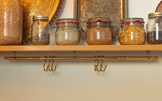 Brass Customisable Length Rail 80cm - 120cm