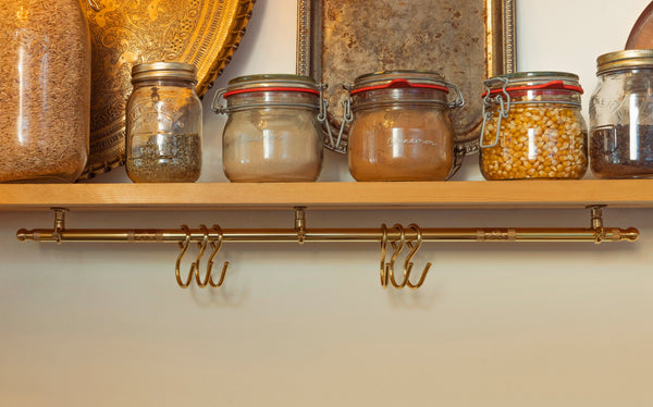 Brass Customisable Length Rail 80cm - 120cm