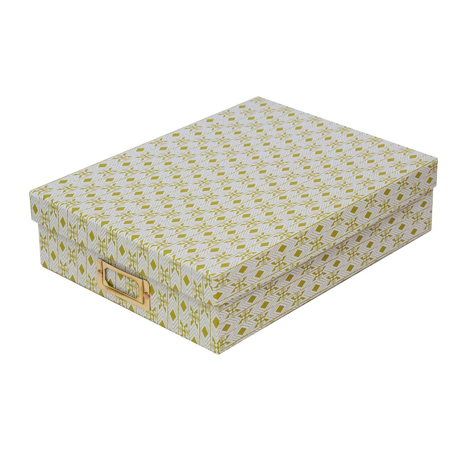 Tijan Maize Yellow Lidded Portfolio Box