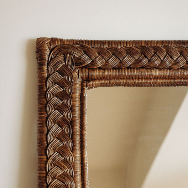 Serena Rattan Mirror, Rectangular