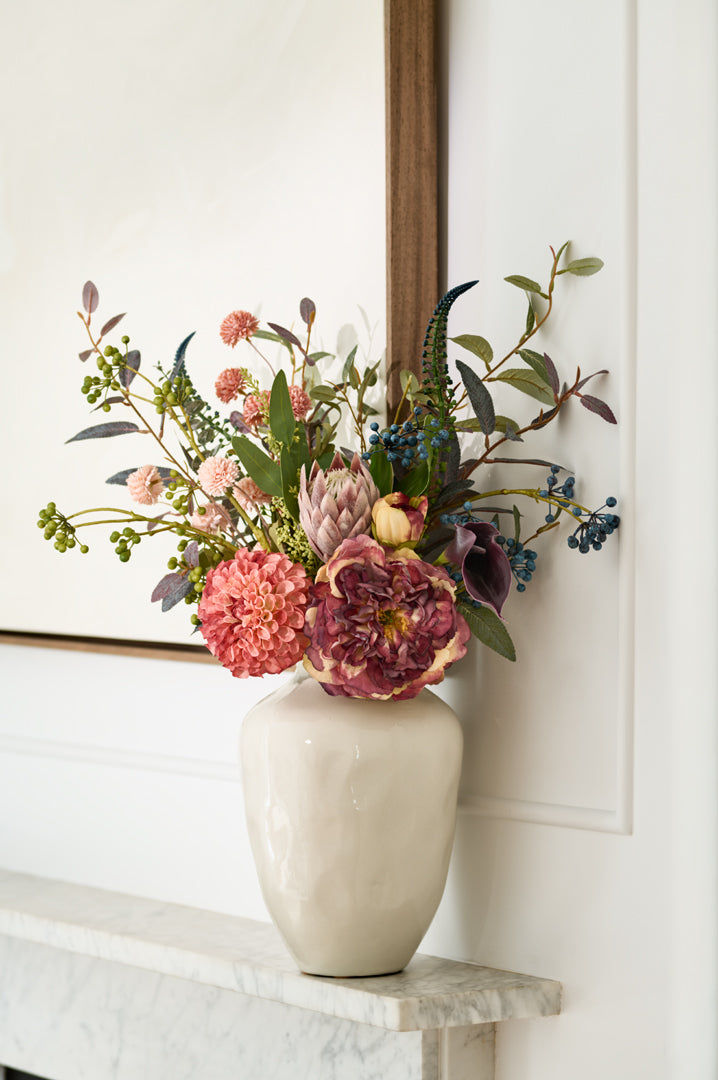 Everything - Faux Flower Arrangement - Reds & Greens