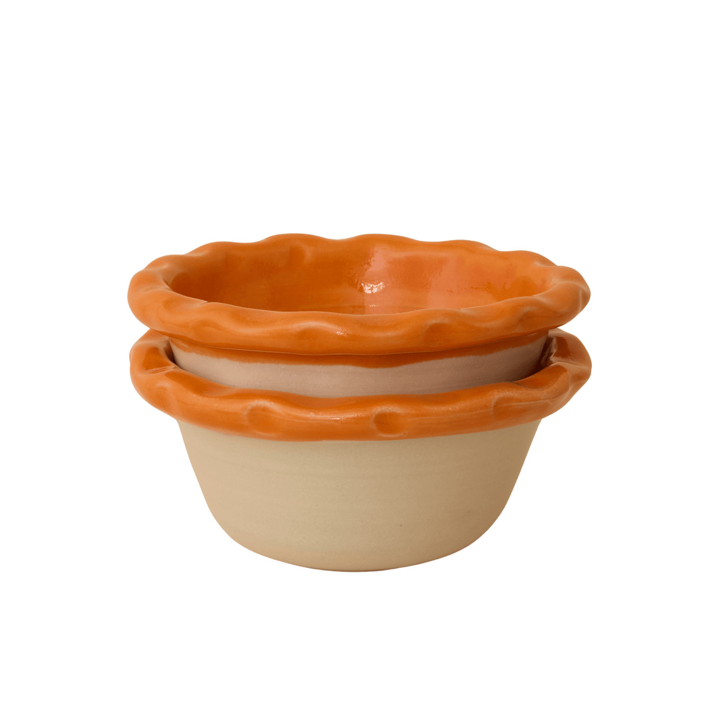 Dimple Bowls (Set of two) - Orange