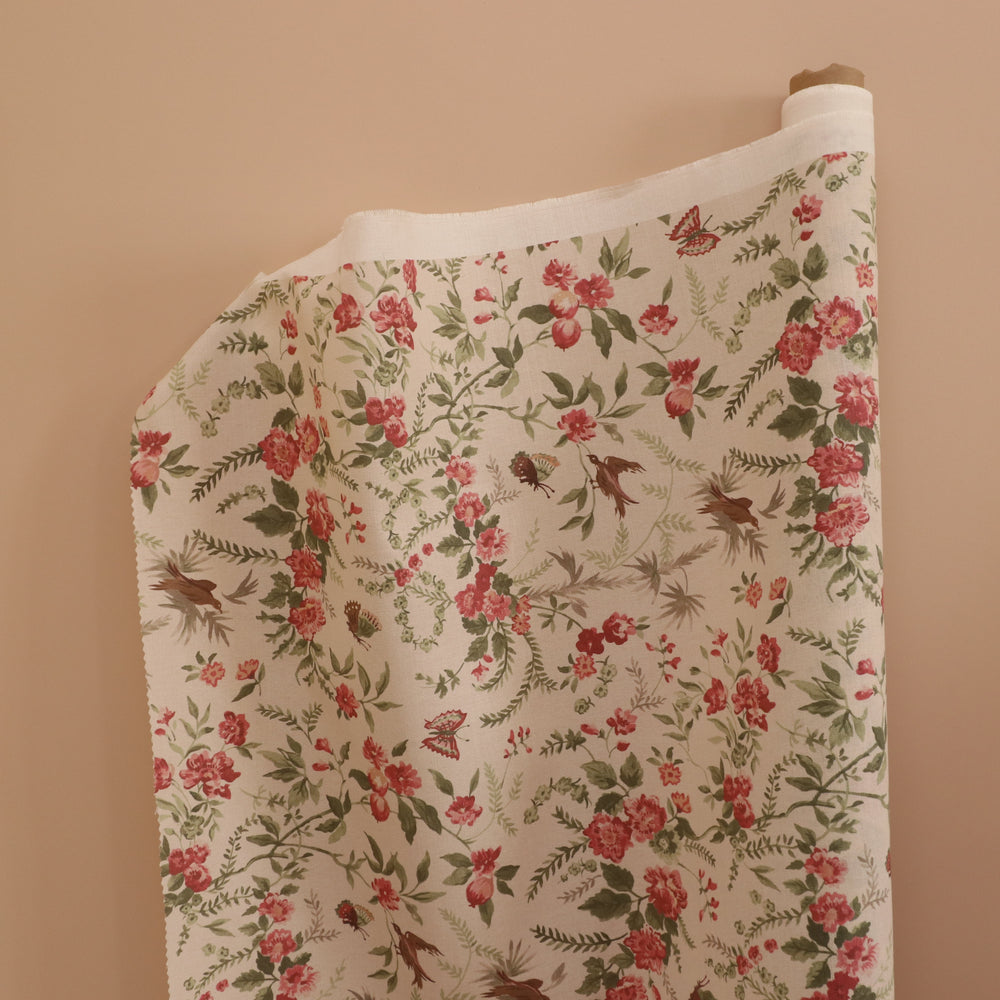 Maison Fleurie - Papillon Pink Moss Fabric