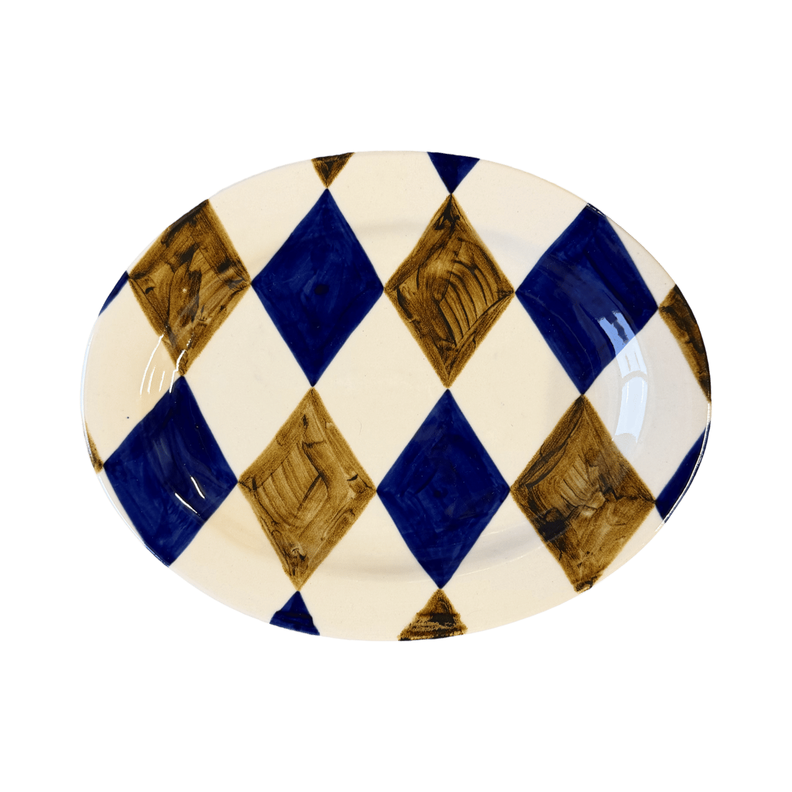 Circus Platter - Blue and Honey - Small