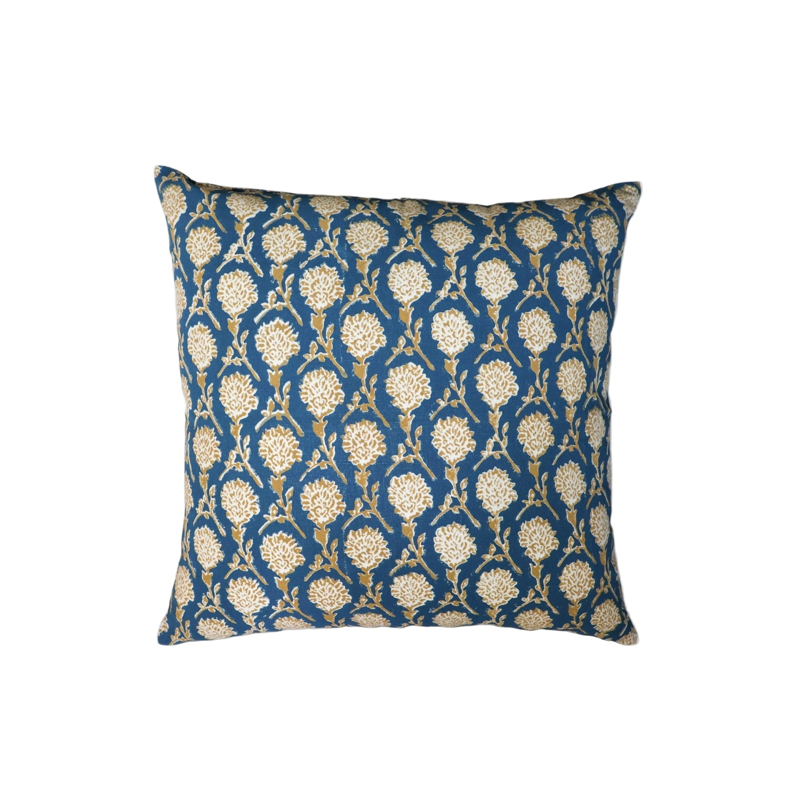 Nikhar Pure Linen Throw Pillow Cover - Ink Blue