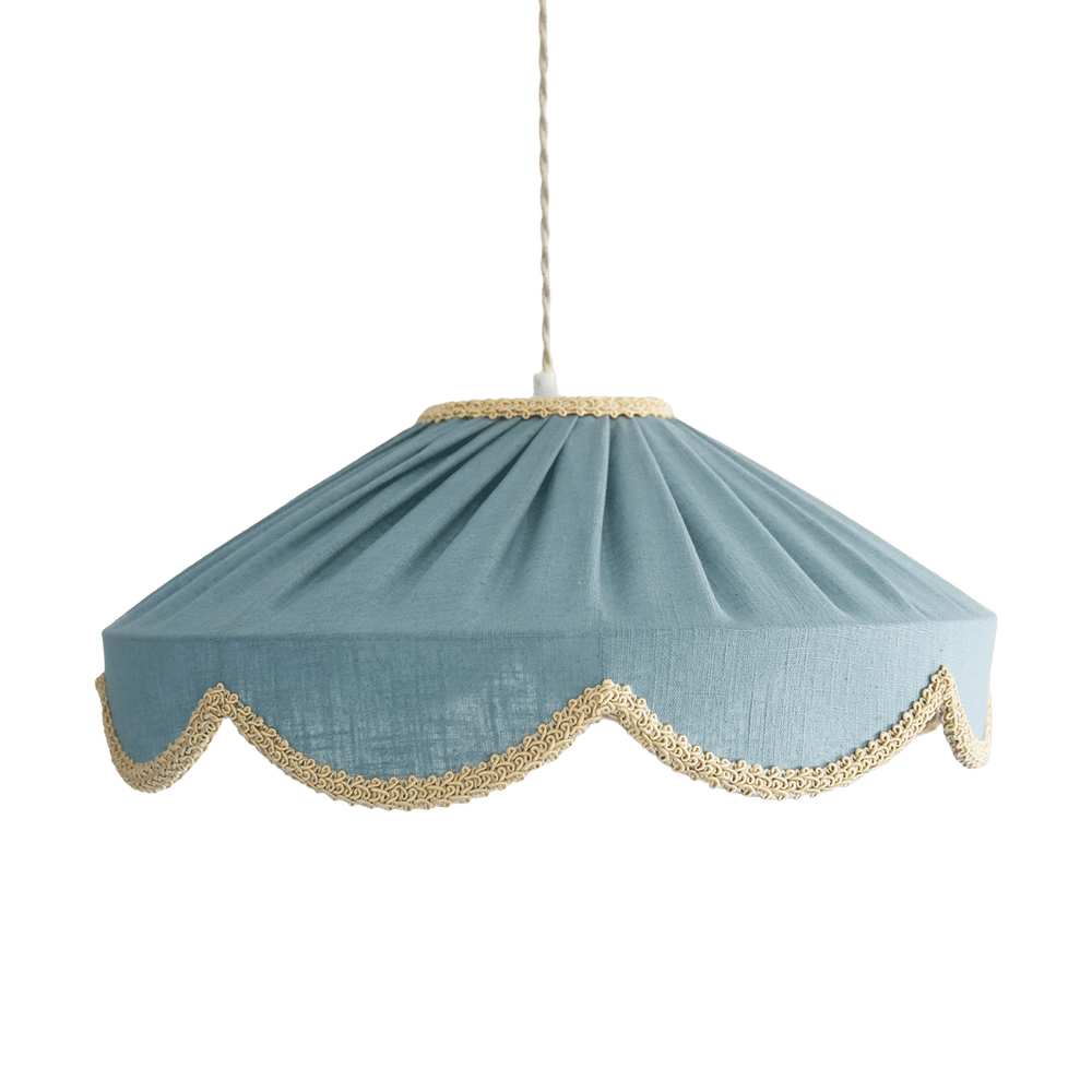 Cosette Solid-Colored Floral-Shaped Pendant Light Mineral Blue
