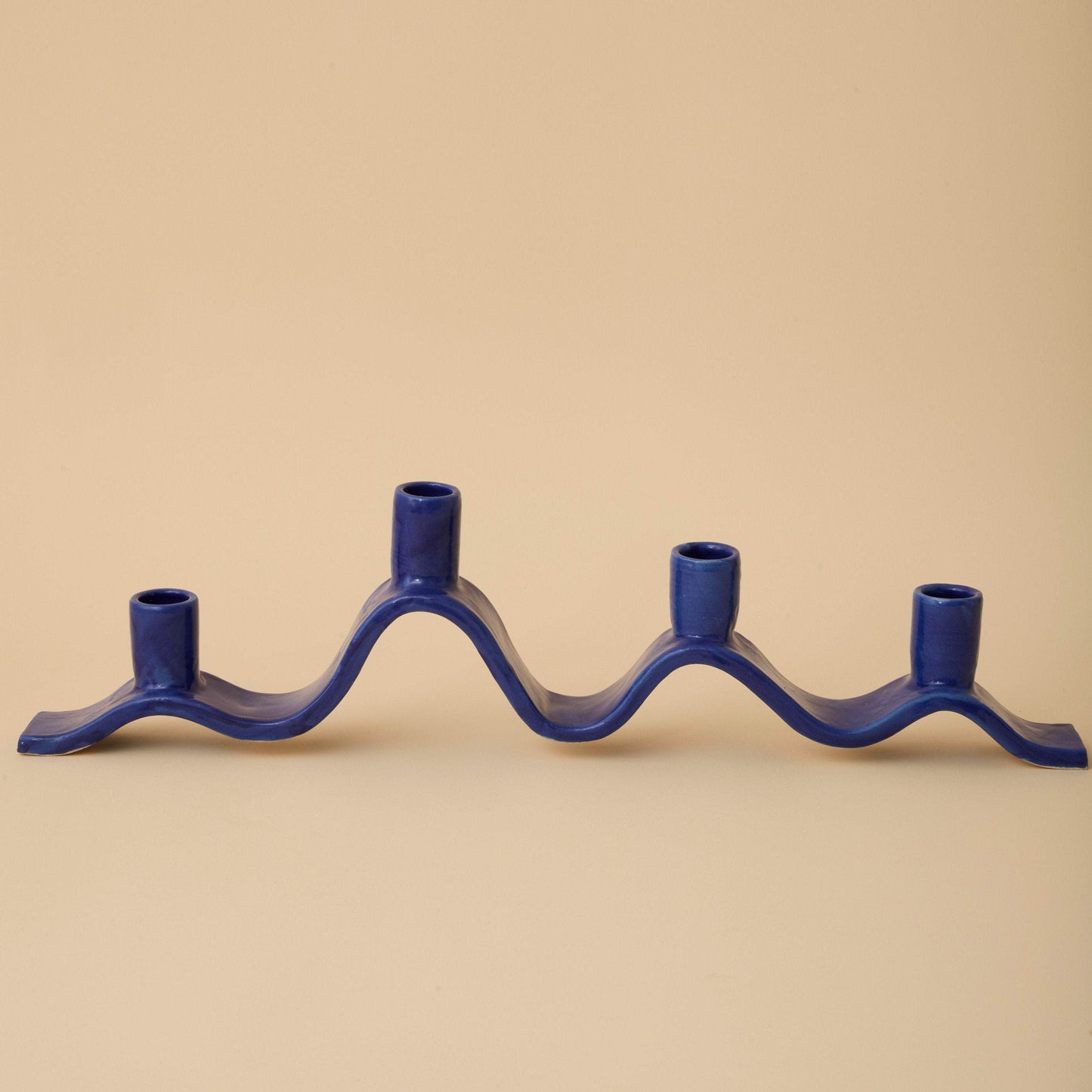 Large Wavy Candelabra - Blue