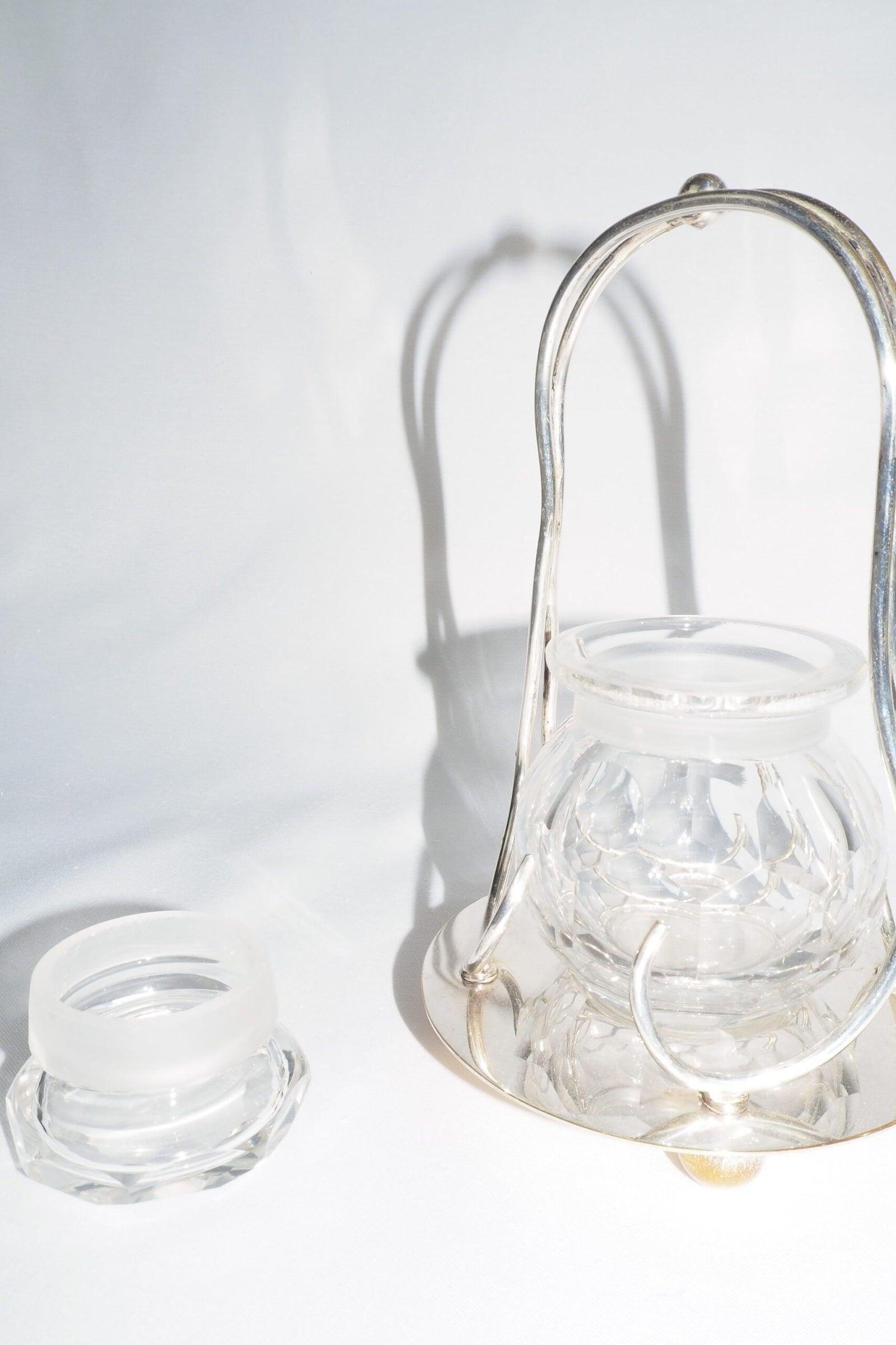 Glass and Silver Plate Preserve Jar