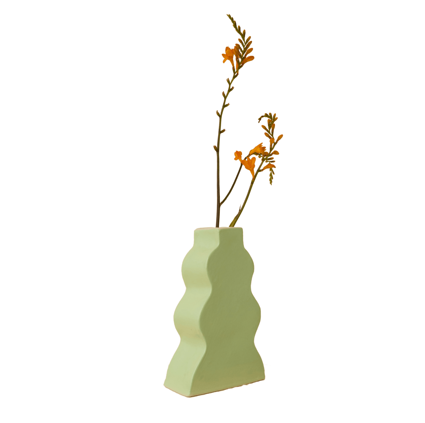 Wavy Vase - Mint Green