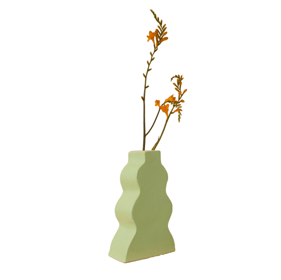 Wavy Vase - Mint Green