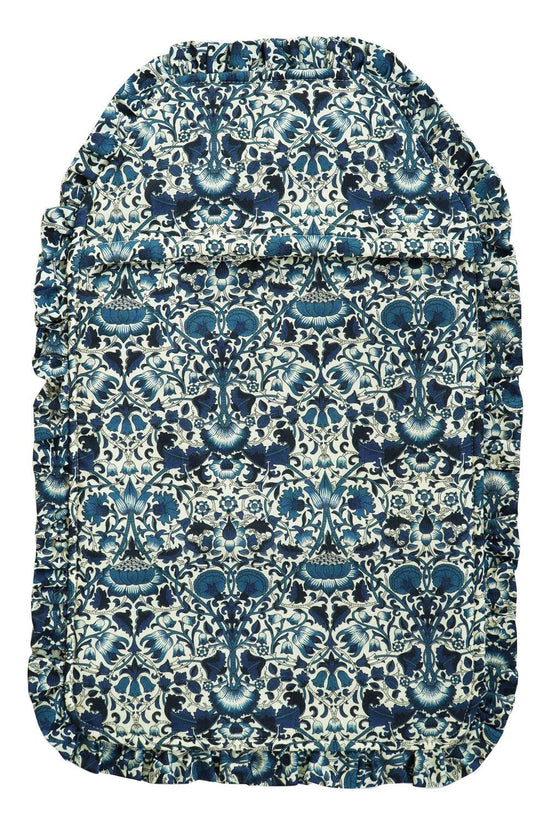 Liberty Fabric Ruffle Edge Hot Water Bottle LODDEN NAVY
