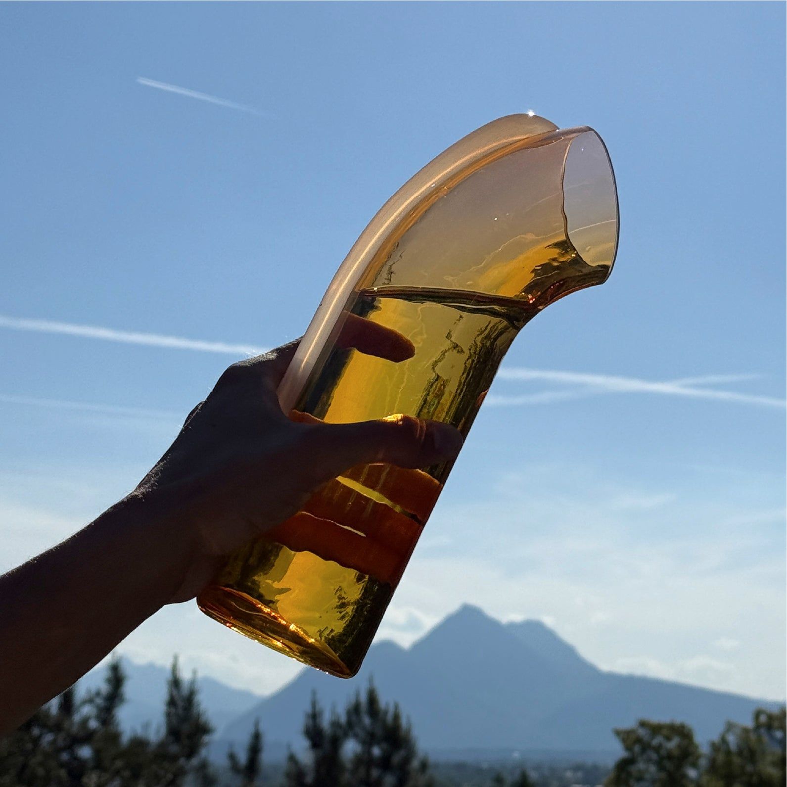 NESSIE Carafe - Aurora with Apricot stripe